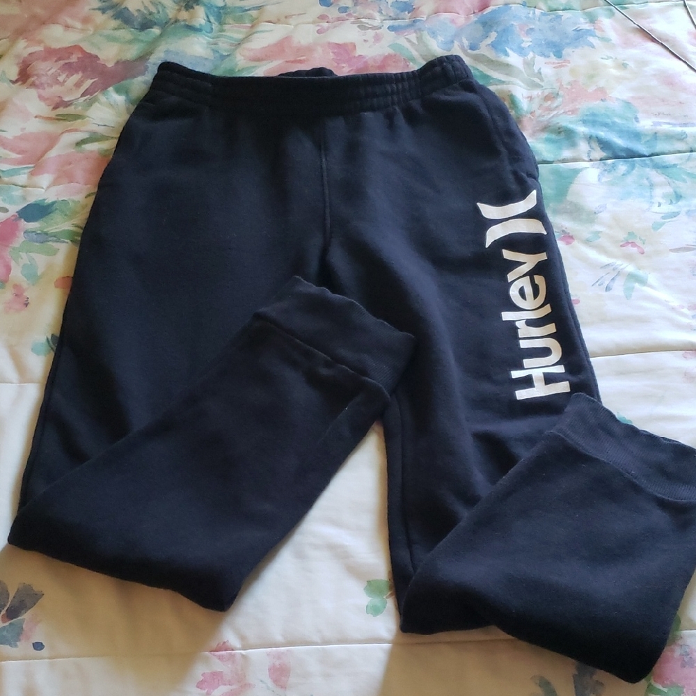 Hurley Kids Black Sweatpants with Logo